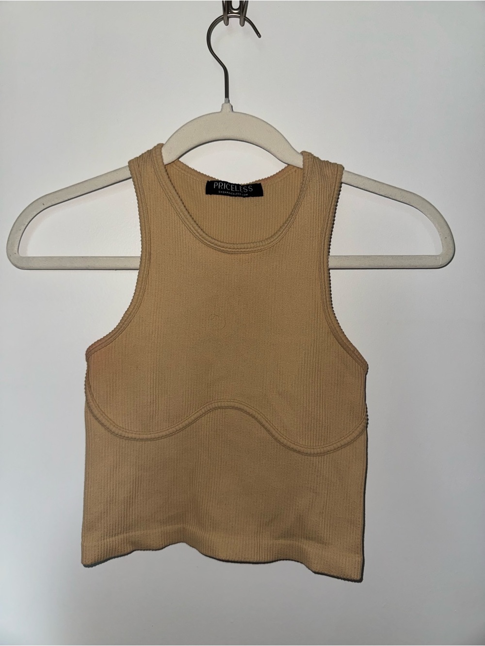 PRICELESS Ribbed Tank Top in Tan - Women's